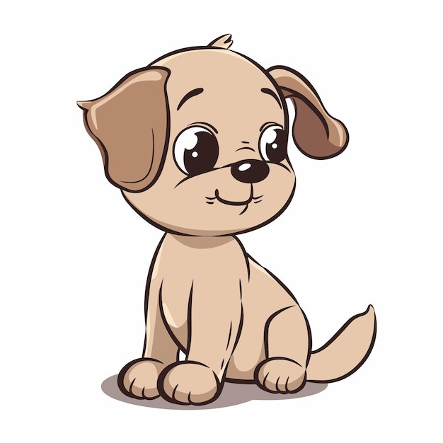 Ilustração vetorial de cachorro de brinquedo de desenho animado