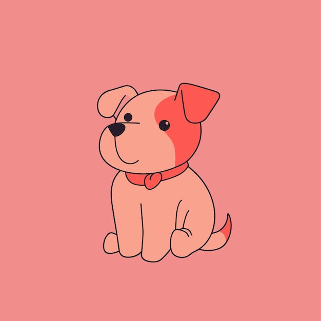 Vetor ilustração vetorial de cachorro de brinquedo de desenho animado