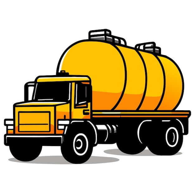 Vetor ilustração vetorial de camião-tanque de petróleo