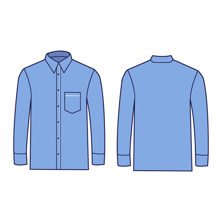 ilustração vetorial de camisa longa
