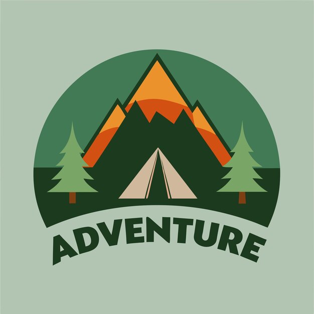 Ilustração vetorial de campista de aventura