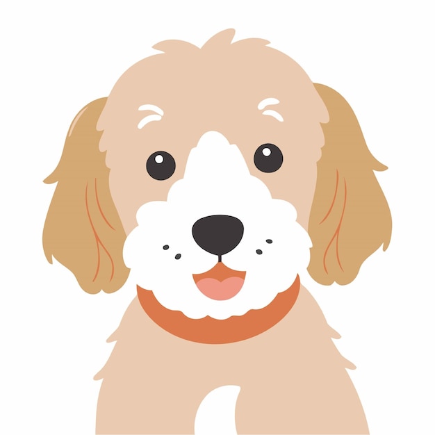 Ilustração vetorial de cão bonito para crianças pequenas