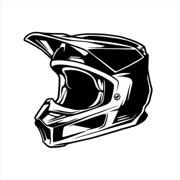 Vetor ilustração vetorial de capacete de motocross