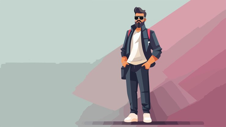Vetor ilustração vetorial de caracteres planos elementos de design versáteis para projetos gráficos