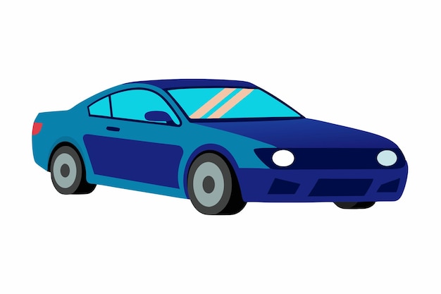 Ilustração vetorial de carro em fundo branco