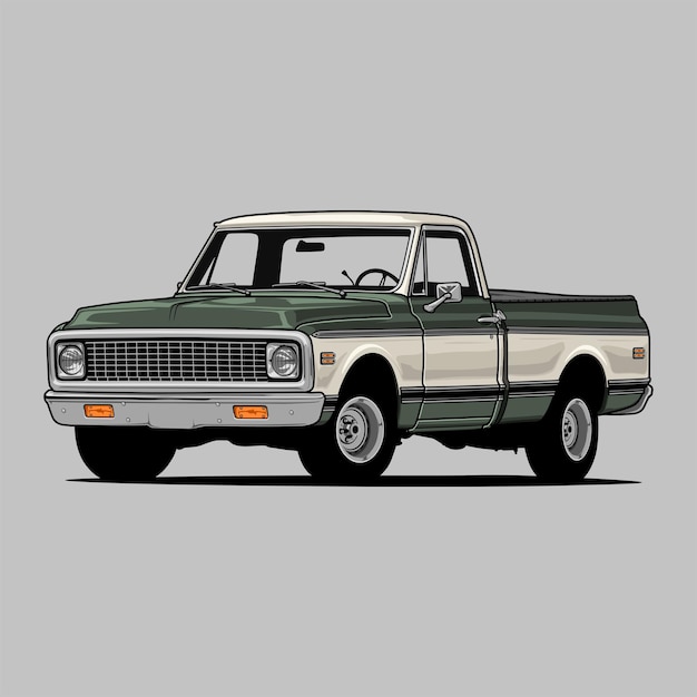 Ilustração vetorial de carro em perspectiva para projeto conceitual