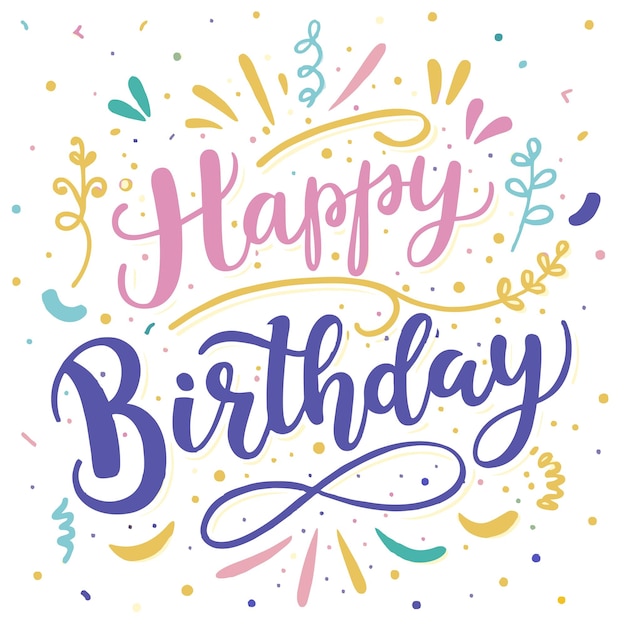 Ilustração vetorial de cartão de felicitações de aniversário