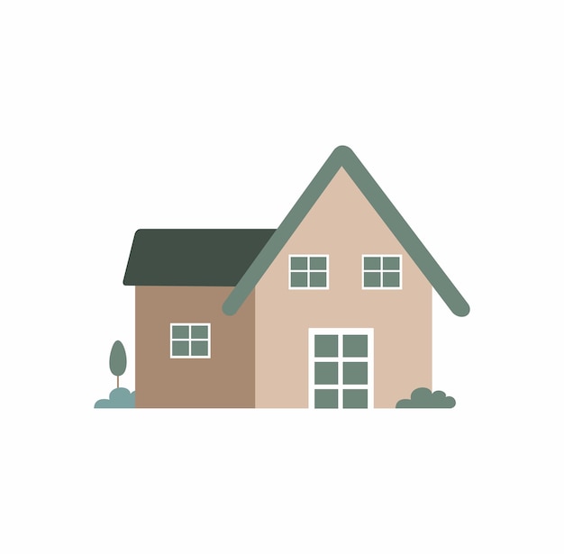 Ilustração vetorial de casa Conceito imobiliárioEmpréstimo residencial
