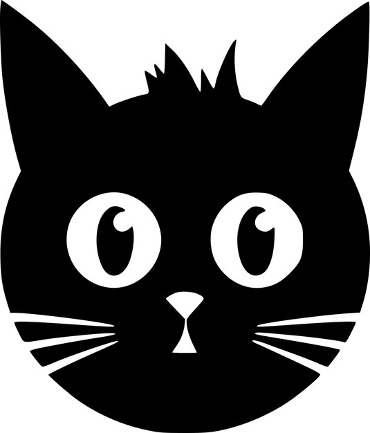 Vetor ilustração vetorial de cat minimalist e flat logo