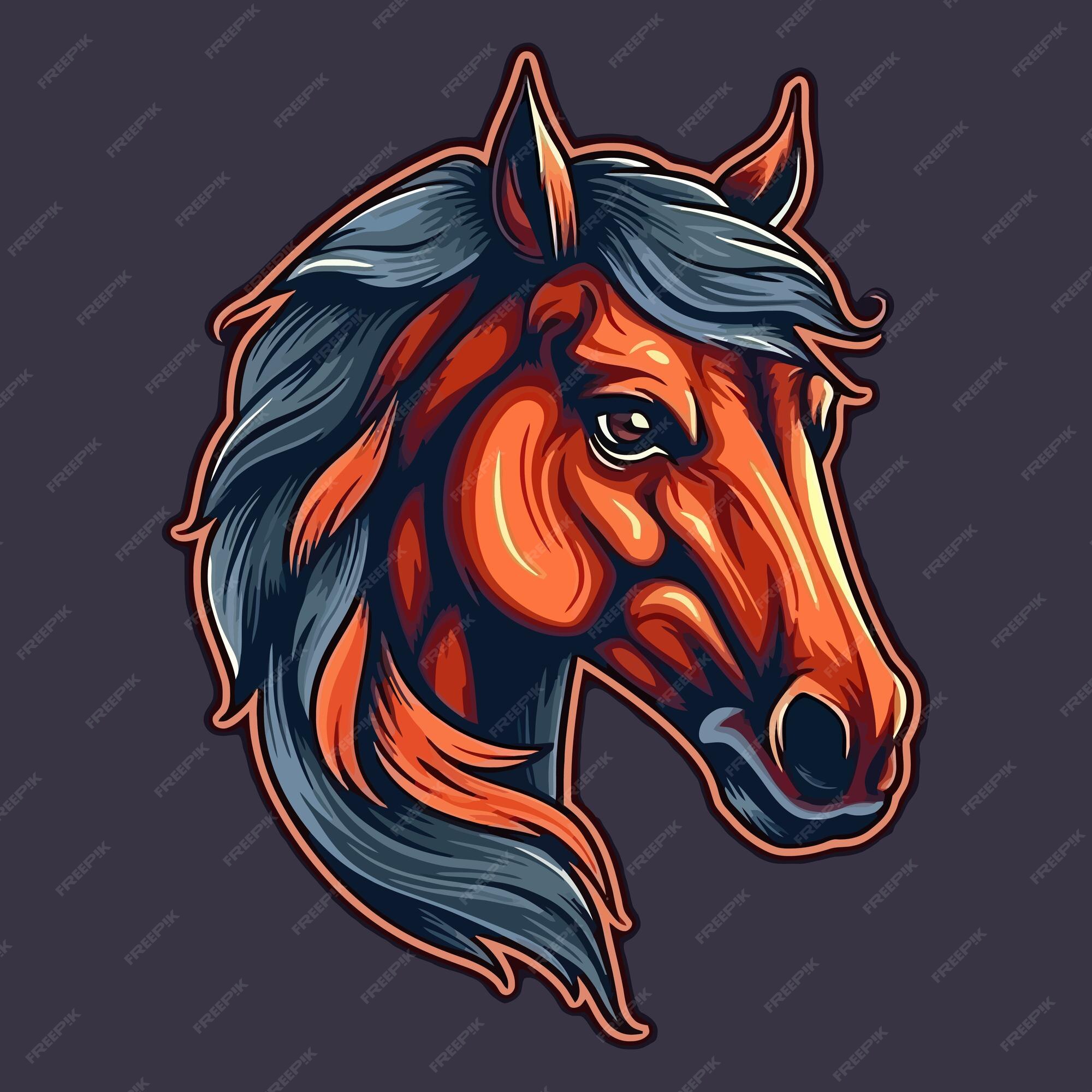 Ilustração vetorial do logotipo de jogos de cavalos