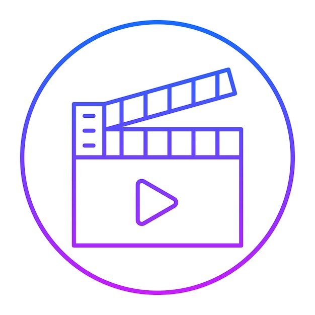 Ilustração vetorial de clapperboard de filme