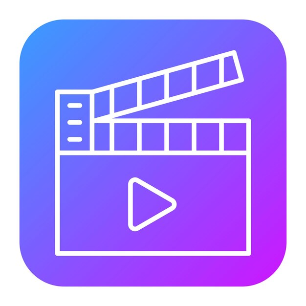 Ilustração vetorial de clapperboard de filme