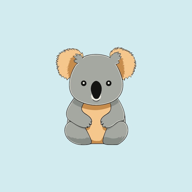 Ilustração vetorial de coala bonito dos desenhos animados