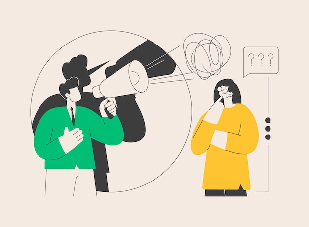 Ilustração vetorial de conceito abstrato pós-verdade