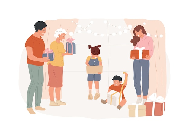 Ilustração vetorial de conceito isolado de celebração de férias