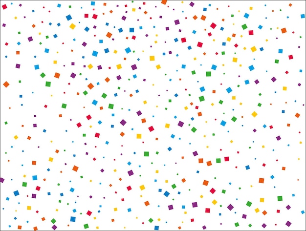 Vetor ilustração vetorial de confete de quadrados de arco-íris de luxo