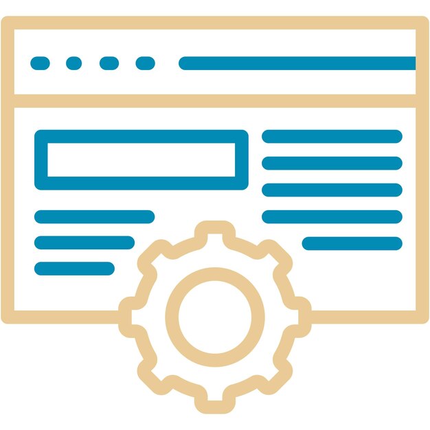 Ilustração vetorial de configurações de código