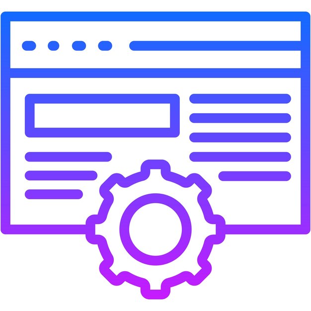 Ilustração vetorial de configurações de código