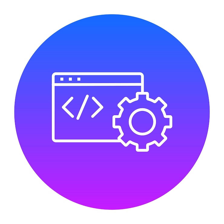 Vetor ilustração vetorial de configurações de programação