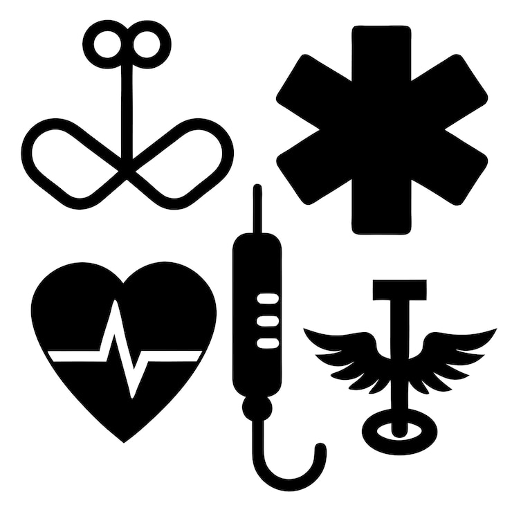 Vetor ilustração vetorial de conjunto de ícones médicos e de saúde