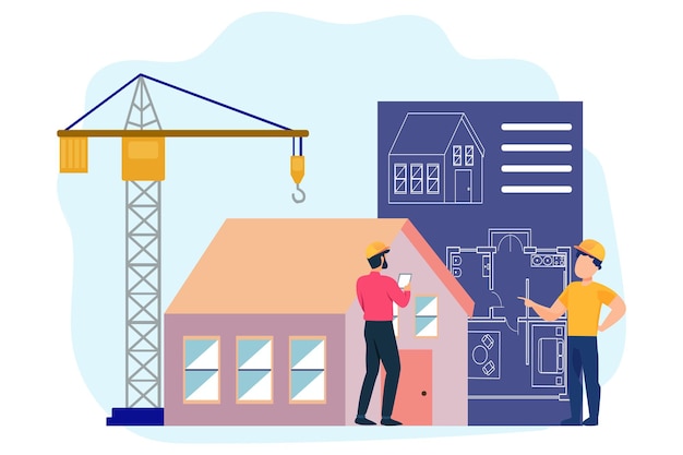 Ilustração vetorial de construção de casas Pode ser usada para imóveis