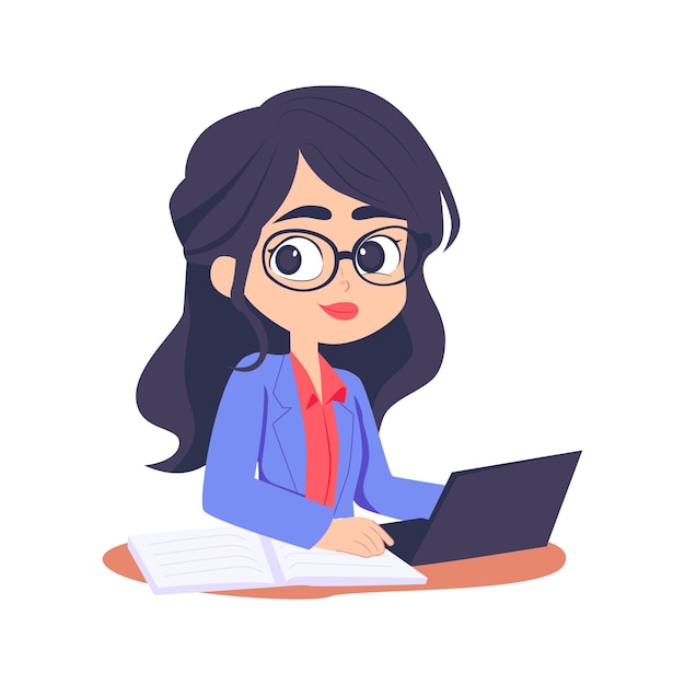Ilustração vetorial de contabilidade feminina arquivo EPS 10