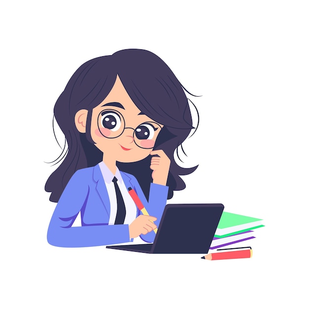 Ilustração vetorial de contabilidade feminina arquivo EPS 10