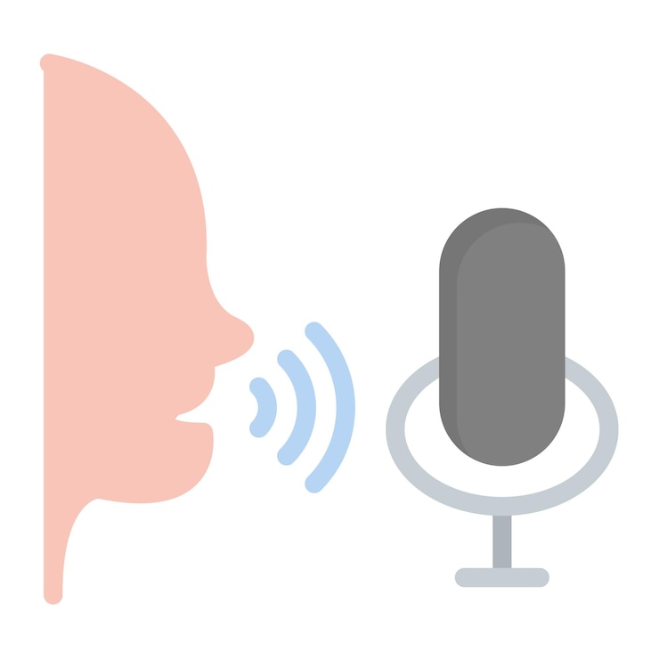 Vetor ilustração vetorial de controle de voz