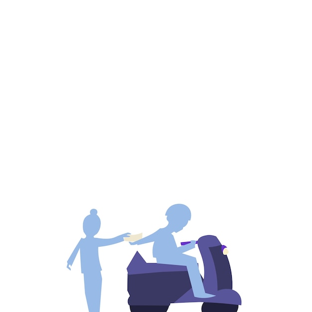 Ilustração vetorial de cor brilhante com veículo Viajando dirigindo Objeto principal único sem plano de fundo Imagem engraçada e fofa de desenho animado para crianças Avião de carro de bicicleta