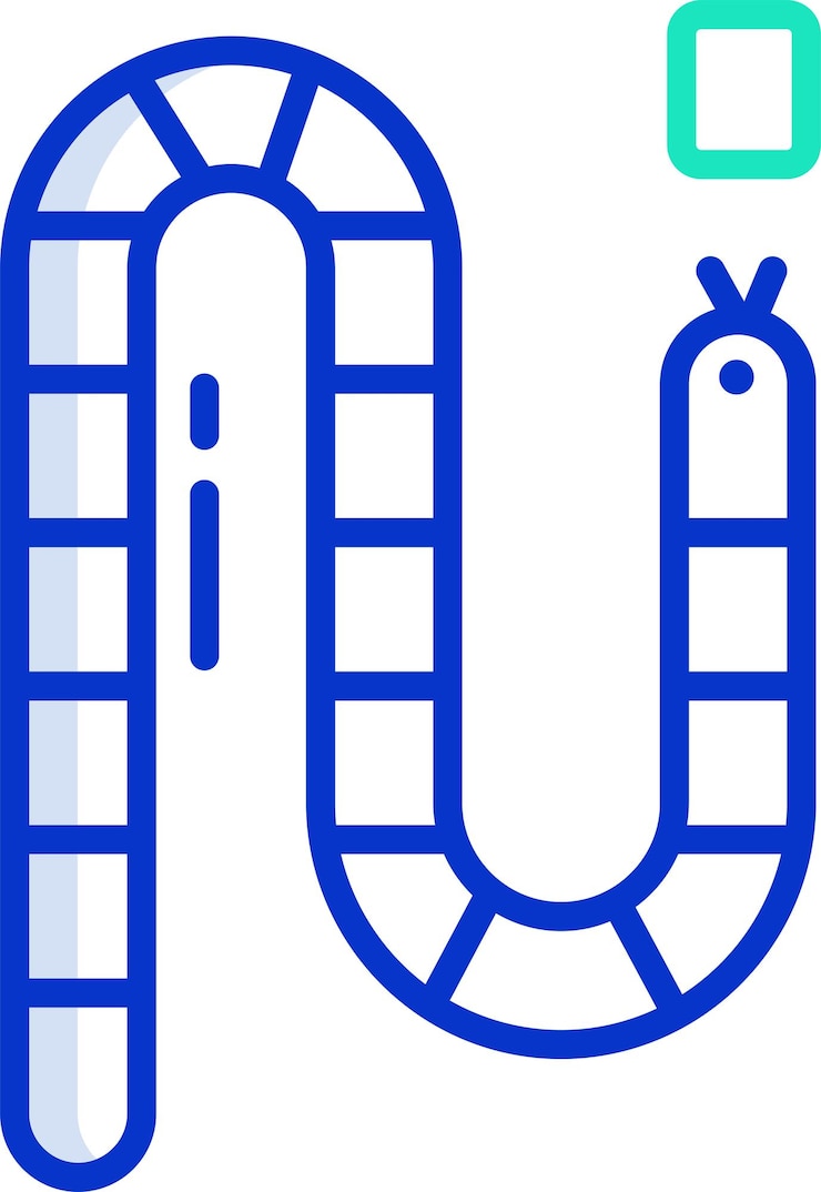 Vetor ilustração vetorial de cores do contorno da cobra
