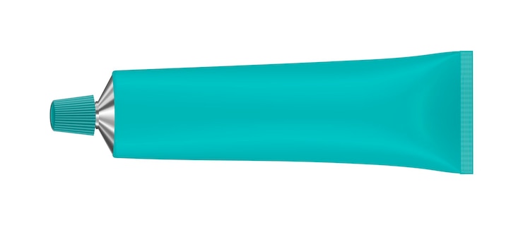 Vetor ilustração vetorial de creme ou tubo de pasta de dente pomada salve tubo de cola tinta a óleo tubo verde