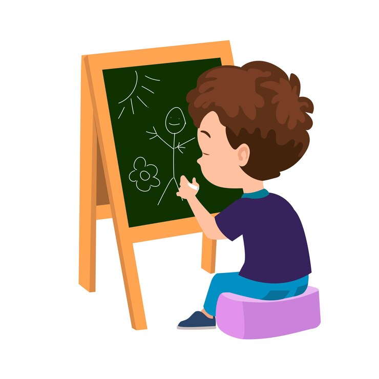 Vetor ilustração vetorial de crianças brincando na sala de aula