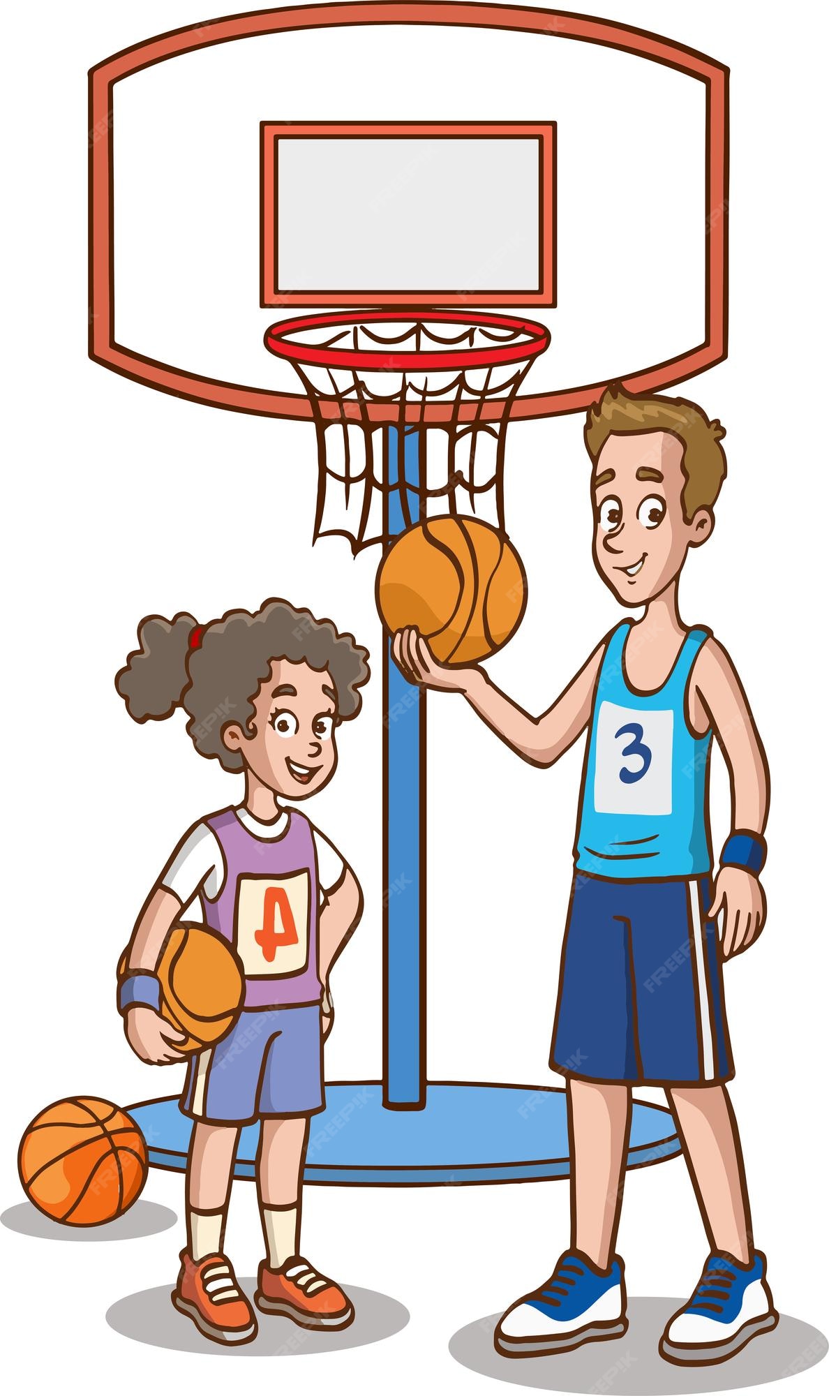 Vetores de Jogador De Basquetebol Do Menino Com A Esfera A Criança Pequena  Joga O Basquetebol Ilustração Colorida Dos Desenhos Animados No Vetor Liso  Esporte Infantil Jogos De Equipe Esportiva Estilo De