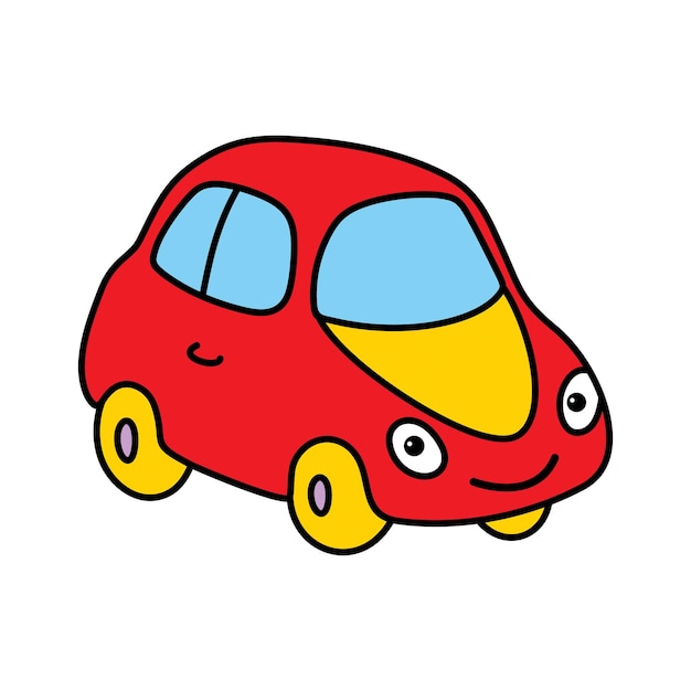 Vetor ilustração vetorial de desenho animado de carro de brinquedo desenho animado lúdico de veículo de brinquedos