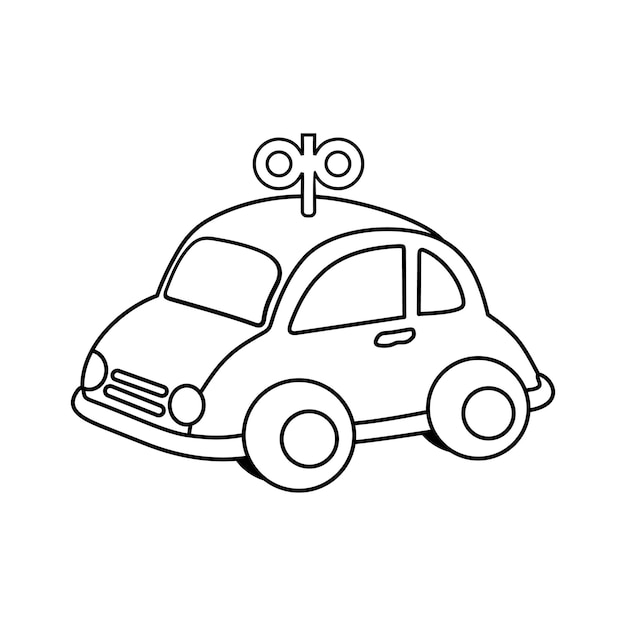 Vetor ilustração vetorial de desenho animado de carro de brinquedo desenho animado lúdico de veículo de brinquedos