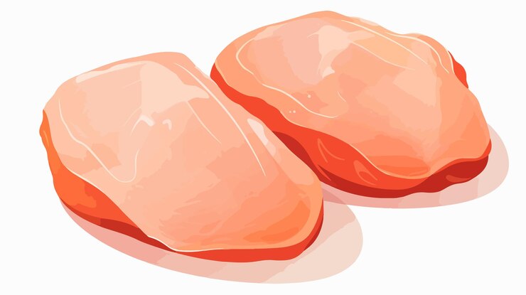 Vetor ilustração vetorial de desenho animado de coxas de frango cru