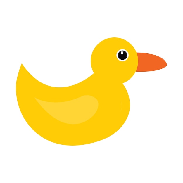 Ilustração vetorial de desenho animado de pato fofo - ícone de pato