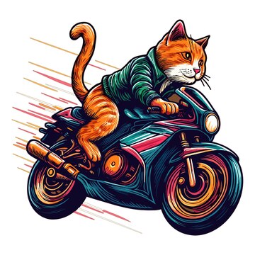 Bonito Moto Corrida Desenho Animado Design Ilustração Vetorial