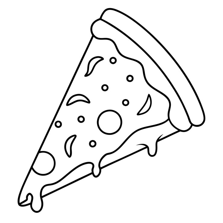 Ilustração vetorial de desenho animado Fatia de pizza conceito de fast food vetor isolado