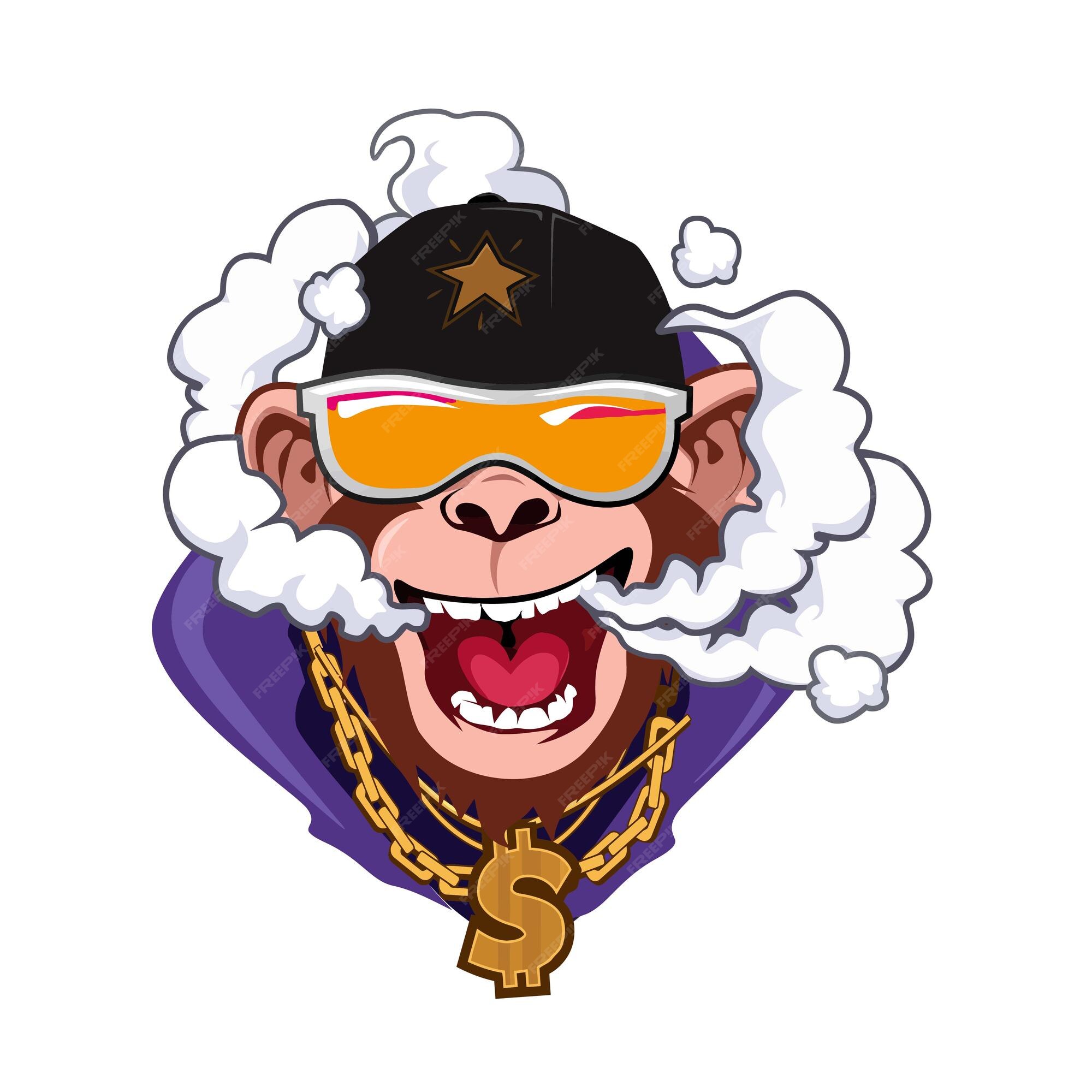 ilustração de clipart colorida de desenho animado de macaco 6326397 Vetor  no Vecteezy