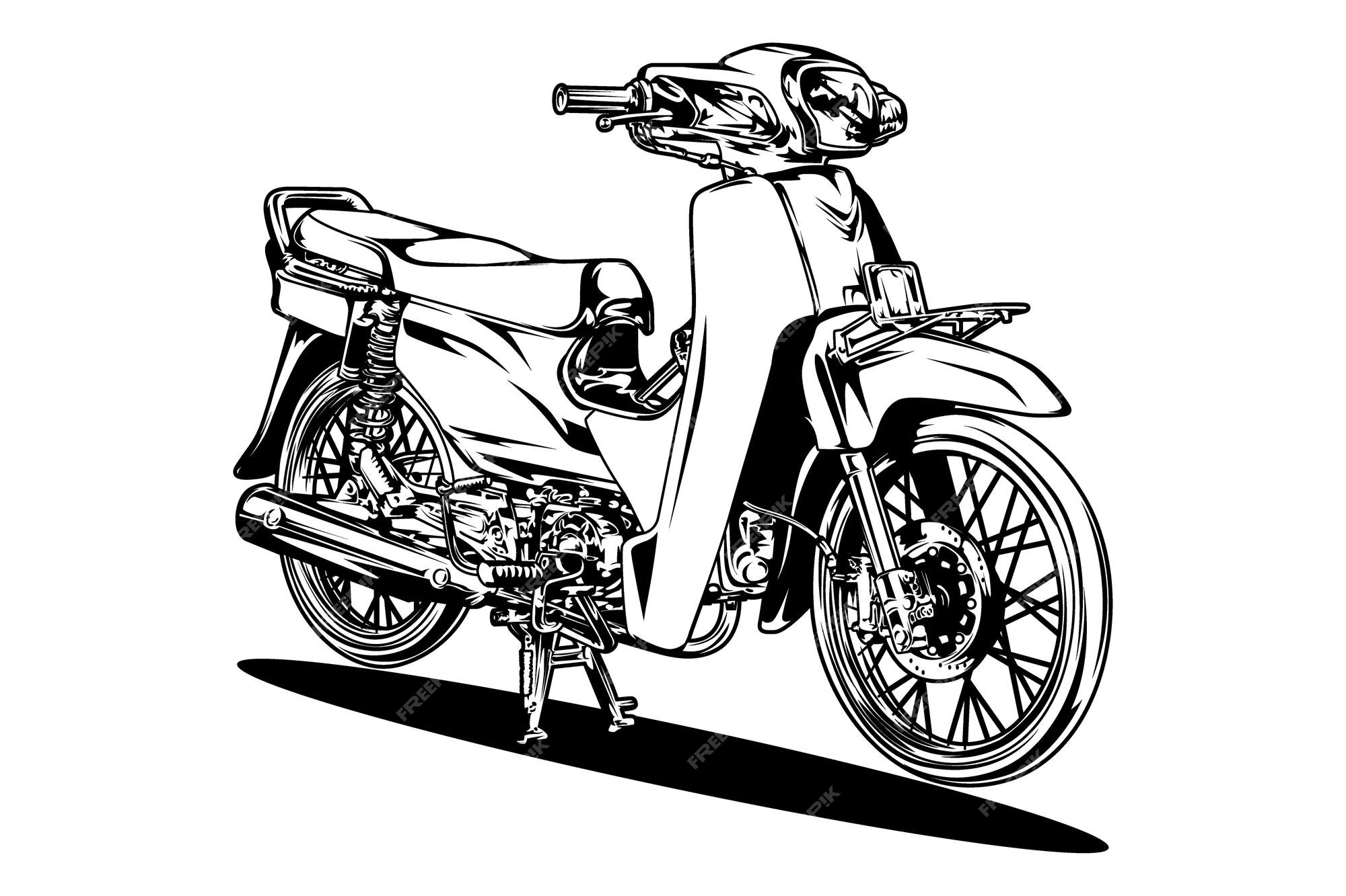 Desenho Ilustrativo Do Vetor Desportivo, a Preto E Branco, Da Chama Das  Motocicletas Ilustração do Vetor - Ilustração de perigo, moto: 213644420