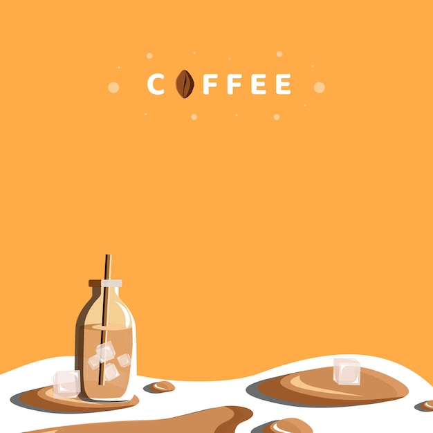 Ilustração vetorial de design de café de bebida de fundo