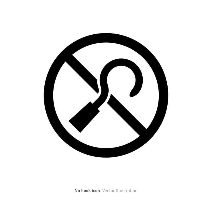 Vetor ilustração vetorial de design de ícone de gancho