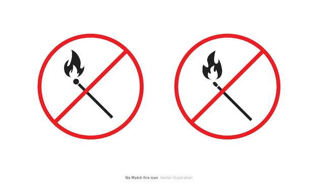 Ilustração vetorial de design de ícone de incêndio sem correspondência