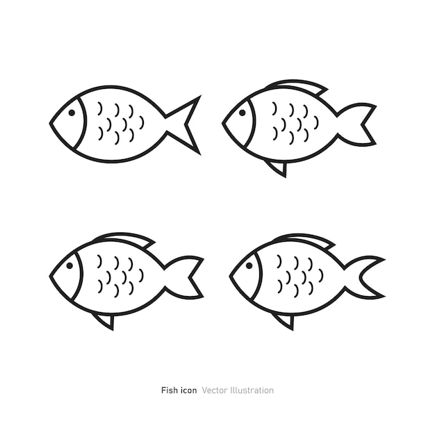 Vetor ilustração vetorial de design de ícone de peixe