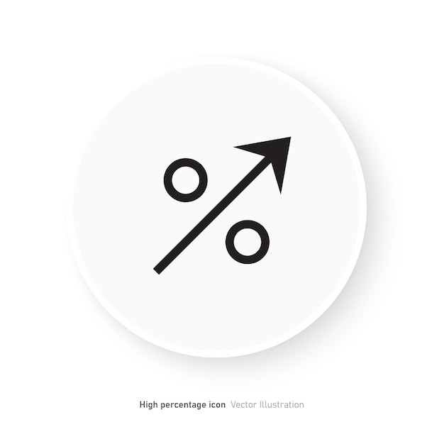 Ilustração vetorial de design de ícones de alta porcentagem