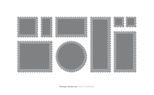 Ilustração vetorial de design de ícones de selos postais