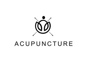 Ilustração vetorial de design de logotipo de acupuntura