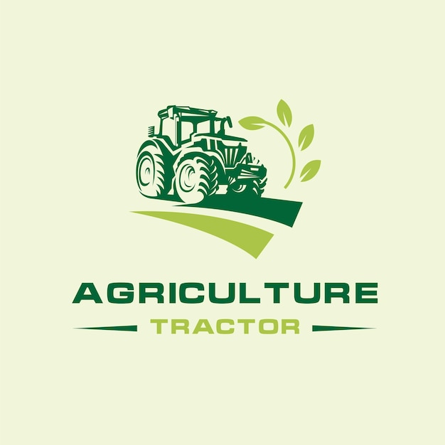 Vetor ilustração vetorial de design de logotipo de agricultura de trator agrícola