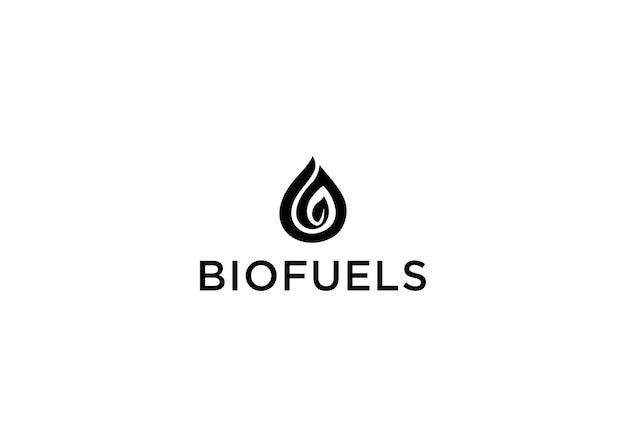 Ilustração vetorial de design de logotipo de biocombustíveis